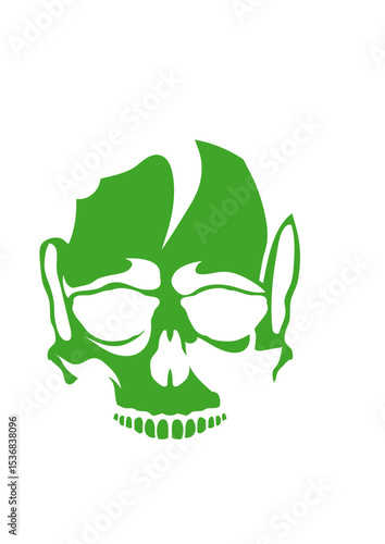 Tete de mort crane halloween dessin peur
