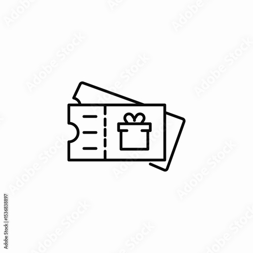 gift voucher icon sign vector