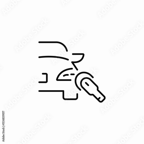 headlight polish icon sign vector
