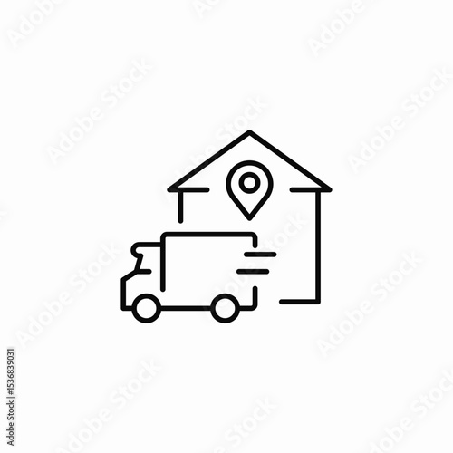 home delivery icon sign vector