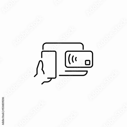 laptop mobile bank card payments icon sign vector