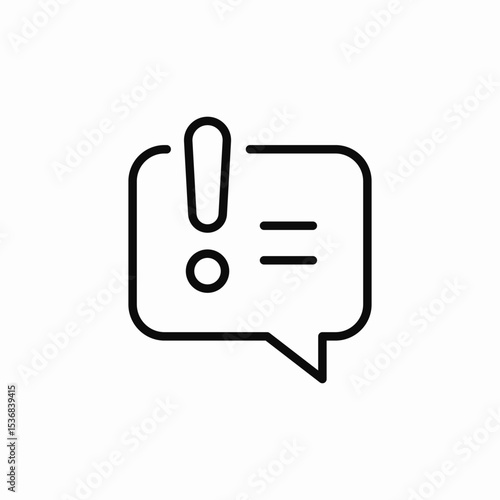 message exclamation icon sign vector