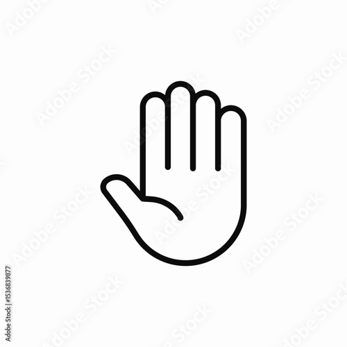 palm hand icon sign vector