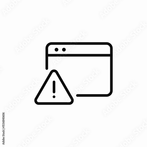 tab warning icon sign vector