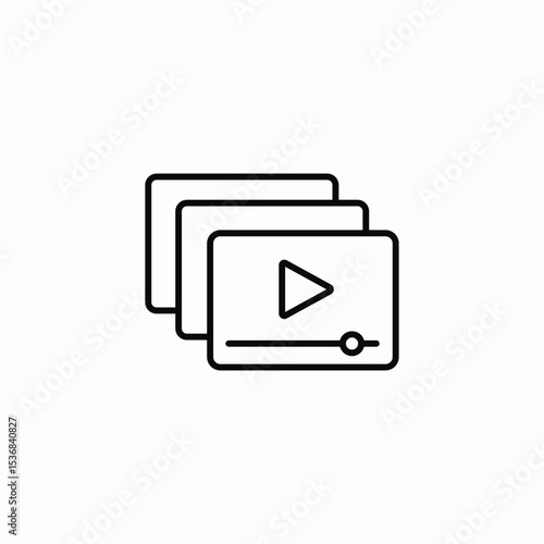 video player icon sign vector