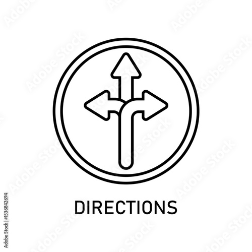 Icon a directions, isolated against a clean background.
