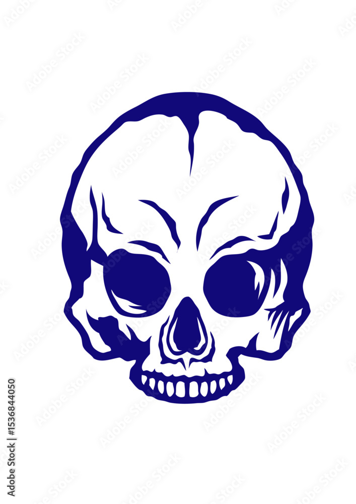 Obraz premium Tete de mort halloween horreur dessin crane