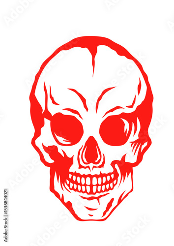 Tete de mort halloween horreur dessin crane