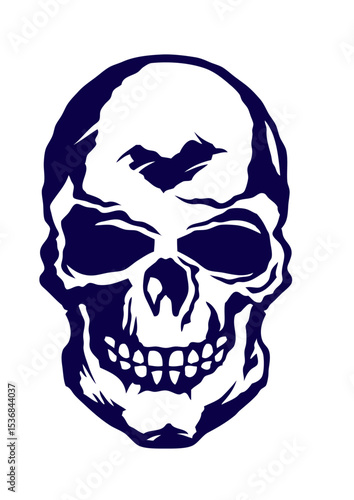 Tete de mort halloween horreur dessin crane