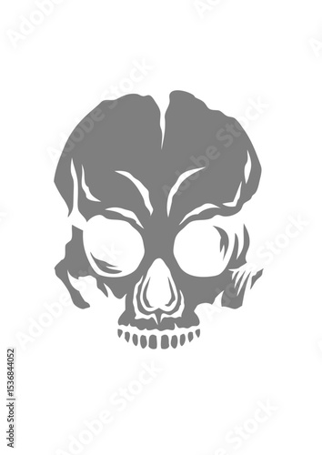 Tete de mort halloween horreur dessin crane
