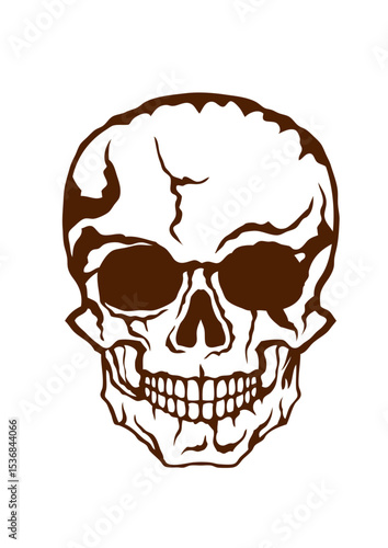 Tete de mort halloween horreur dessin crane
