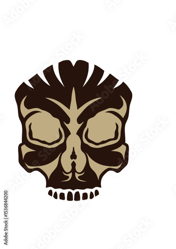 tete de mort halloween peur dessin crane