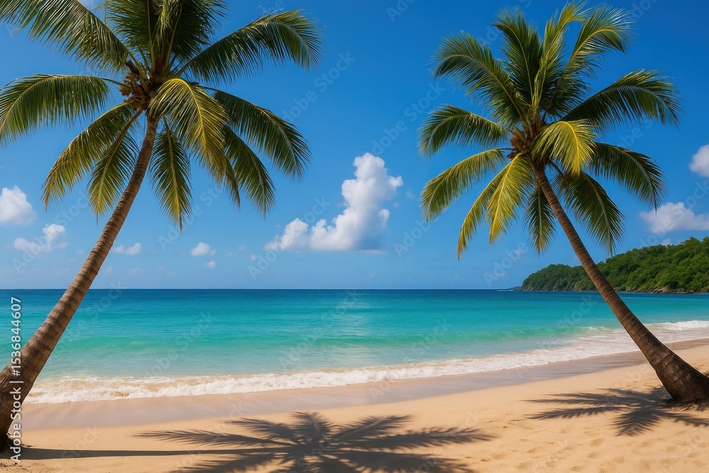 Obraz premium Tropical paradise beach scene