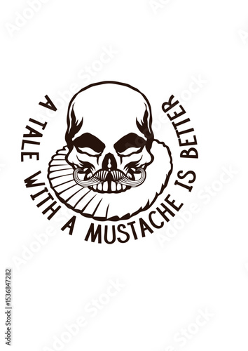 tete de mort hipster citation tale mustache better moustache crane