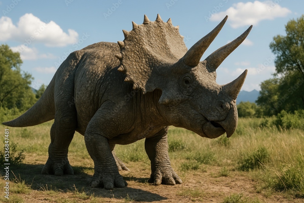 Obraz premium Majestic prehistoric creature roaming.