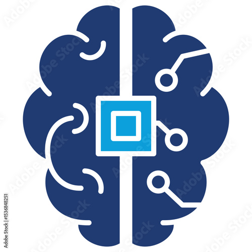 Fuzzy Logic Flat Blue Icon