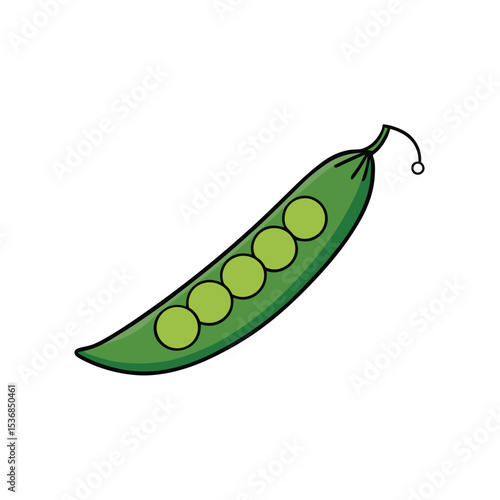 green peas isolated on white