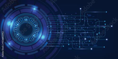 Digital technology and engineering, digital telecoms concept, Hi-tech, futuristic technology background