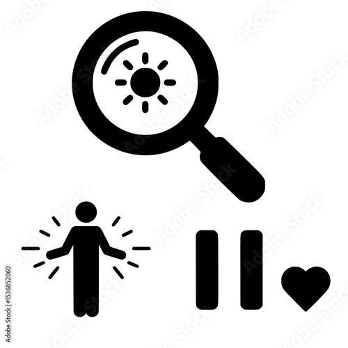 Savoring the Moment Vector Icon Set for Mindfulness
