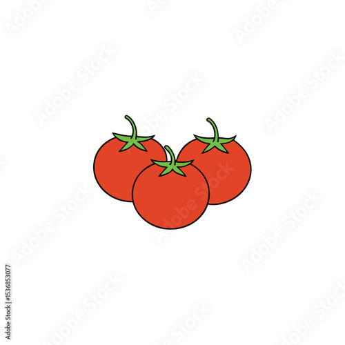 tomato isolated on white