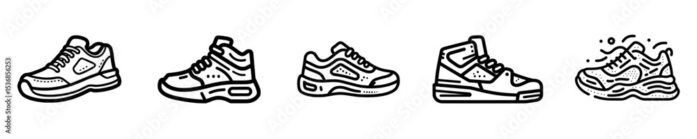 The shoe is an iconic symbol of sport with a solid and modern design in a trendy style The shoe is an iconic symbol of sport with a solid and modern design in a trendy style