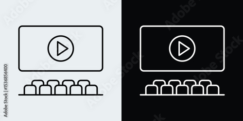 Cinema icon. Theater symbol stock illustration