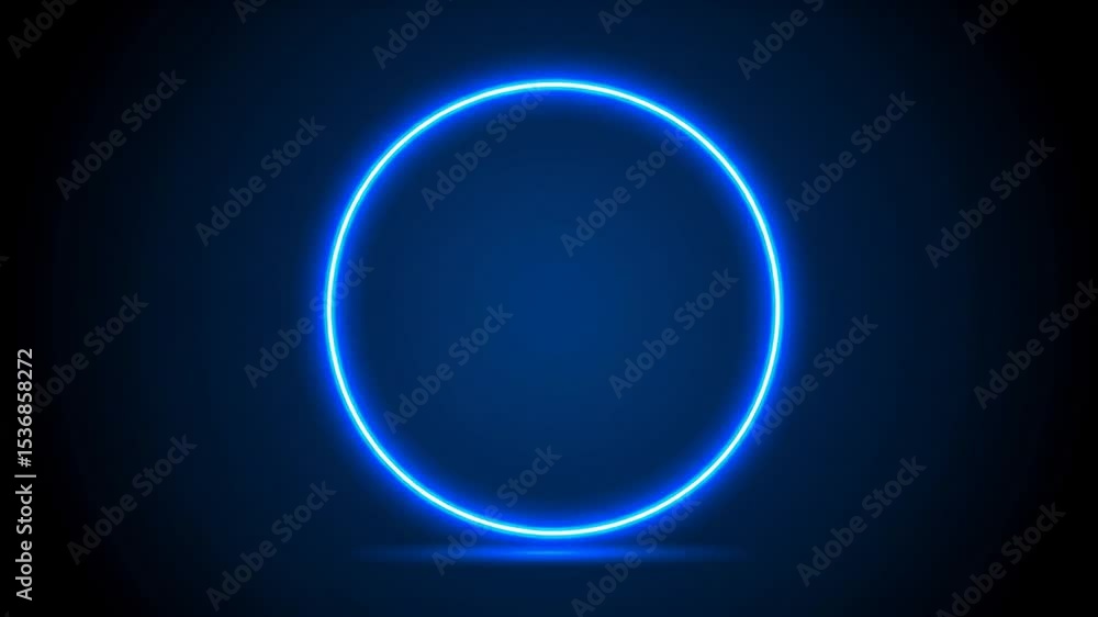 Neon Blue Oval Frame Neon Blue Oval Frame