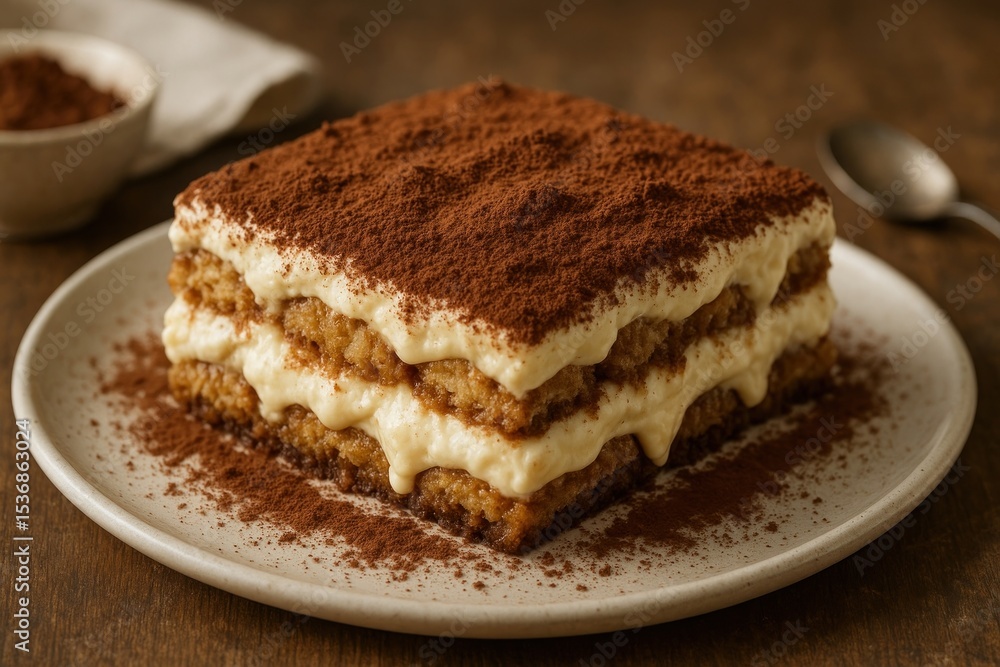 Delicious layered tiramisu dessert. Delicious layered tiramisu dessert.