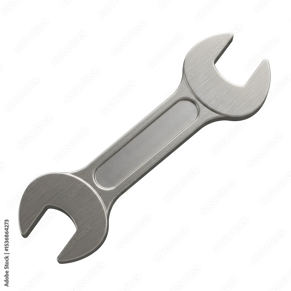 Metallic Wrench Tool Icon, Isolated on White or Transparent Background Metallic Wrench Tool Icon, Isolated on White or Transparent Background