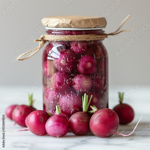 plum jam in glass jars