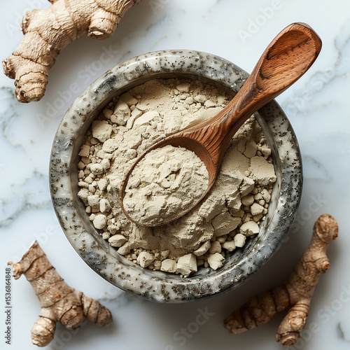 dried mushrooms in a wooden bowl