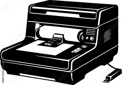 Black and White Printer Vector Icon
