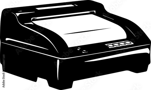 Black and White Printer Vector Icon