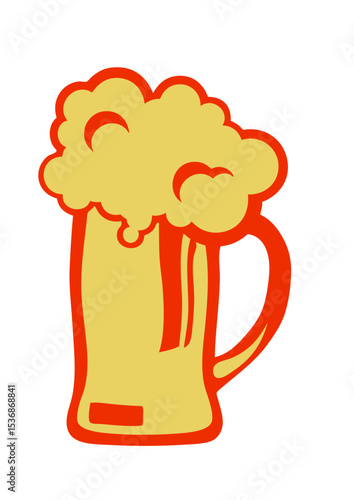 Chope de biere dessin alcool icone boisson