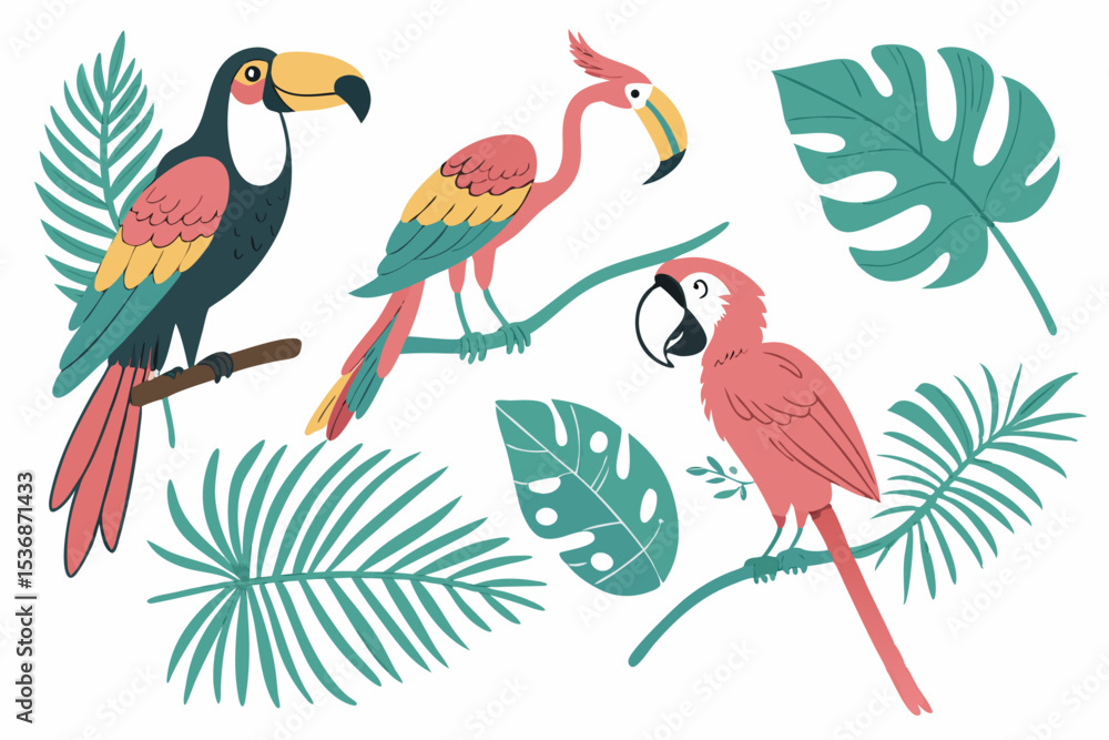 Obraz premium seamless pattern with birds