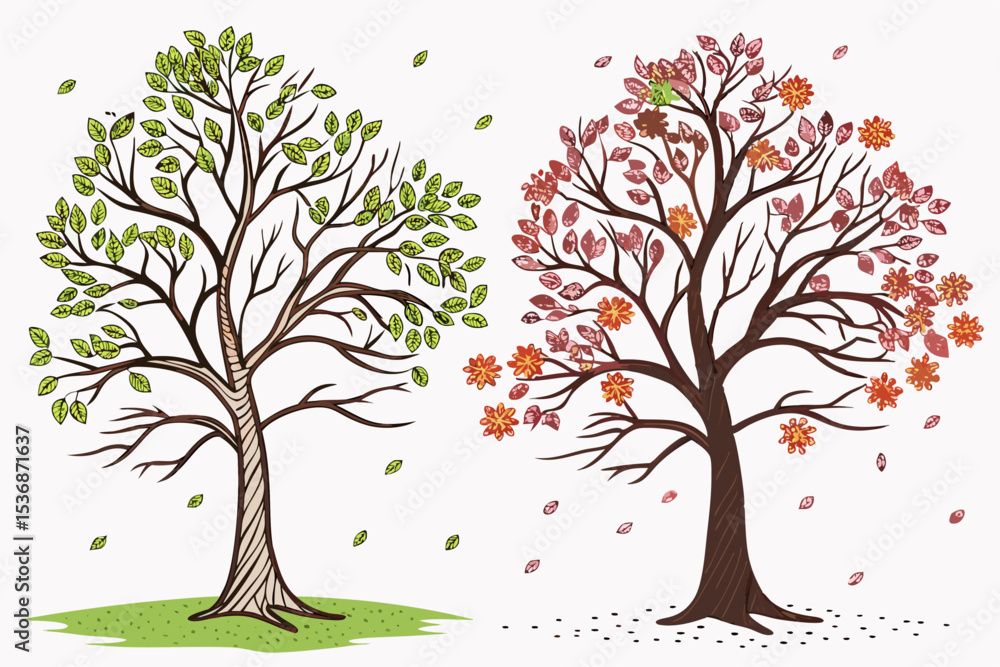 Obraz premium tree with colorful leaves