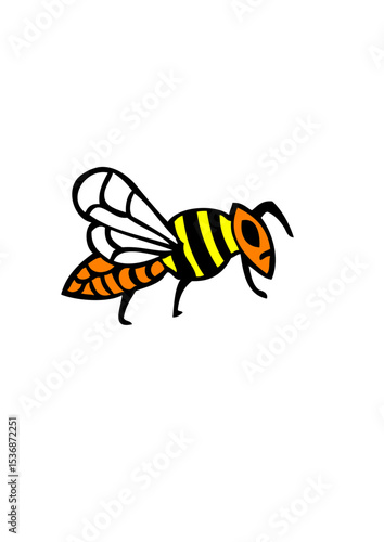 abeille face cartoon