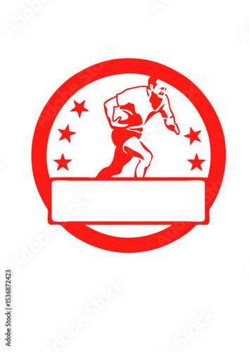 rugby logo ajouter texte tampon