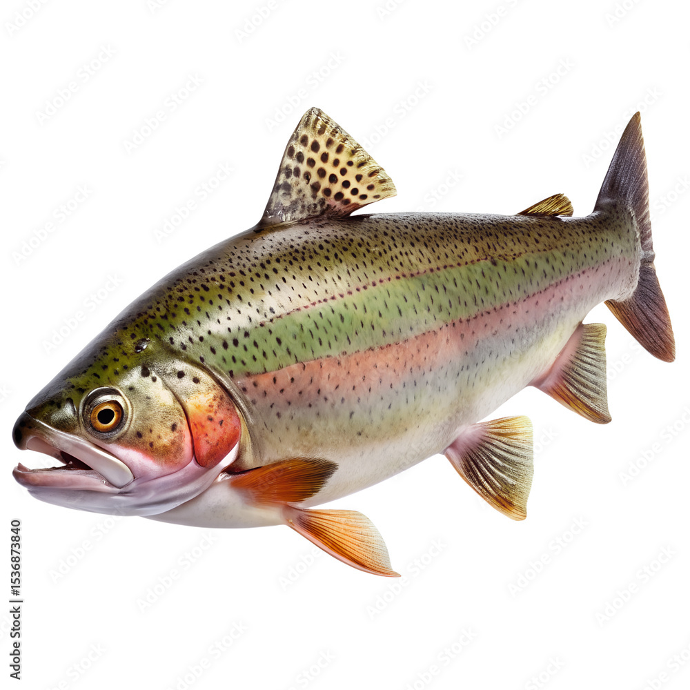 trout fish isolated on white background trout fish isolated on white background