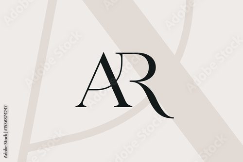 AR or RA letter logo icon design. Classic style luxury initials monogram.