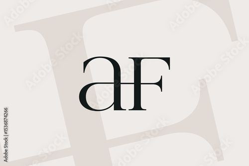 AF or FA letter logo icon design. Classic style luxury initials monogram.