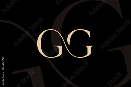 GG letter logo icon design. Classic style luxury initials monogram.