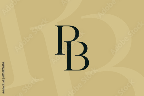 Photos PB or BP letter logo icon design