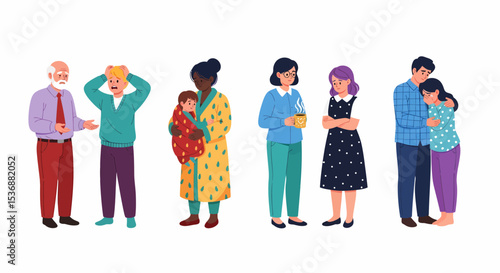 People Experiencing Sadness Concern and Discomfort Social Issues