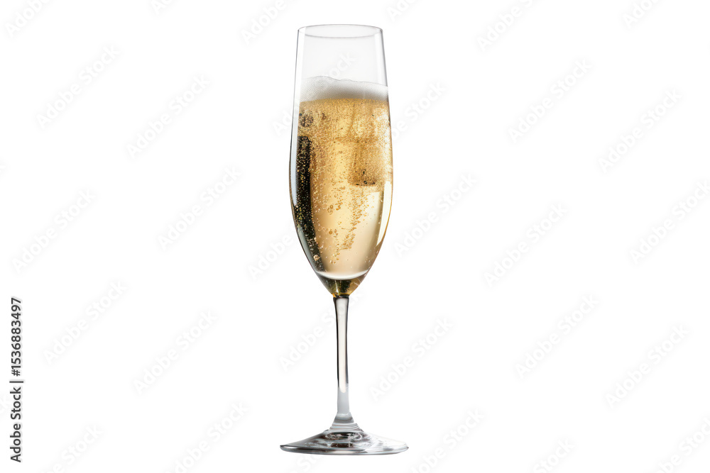 A glass of champagne on transparent background. PNG A glass of champagne on transparent background. PNG