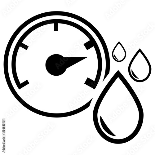 water pressure icon vector drawing.