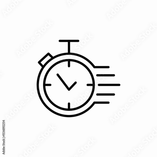 fast time icon sign vector