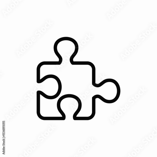 piece puzzle connect icon sign vector