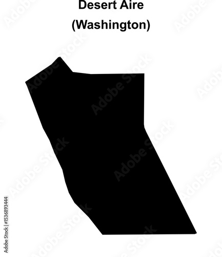 Desert Aire (Washington) blank outline map
