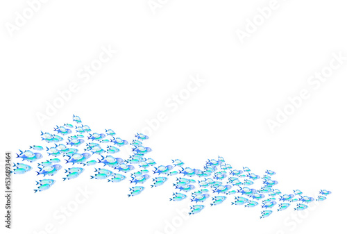 School of fish illustration